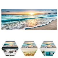 Platno slikanje Natural Gold Beach Sunset Pejzažni posteri Zidna umjetnost Umrand