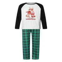 Treegren Božić za obiteljski božićni PJS Podudarni setovi Crveni plaćeni Christma Pajama Porodična Xmas Sleep Set za spavanje