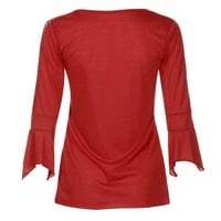 KETYYH-CHN METALLICA Torprubovi za žene - Uključivanje dugih rukava Comfort Tee Red