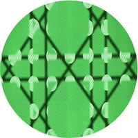 Ahgly Company u zatvorenom okruglom uzorku Neonske zelene prostirke, 8 'krug
