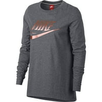 Nike Sportswear Ženska majica za žene Grey-Roseeve zlato 874120-091