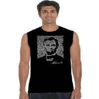 Majica majica bez rukava pop umjetnost Muška majica - Abraham Lincoln - Gettysburg Adresa