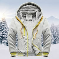 TKLPEHG zimski kaput Trendy dugih rukava s dušicama zimska topla villus patentni patentni džemper jaknu