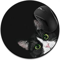 Okrugla miš, crni bijeli tuxedo Cat Mouse mouse za kuću, uredsku i igračku stolu