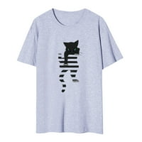 Ženski grafički ispisuje ljetne vrhove kratkih rukava CACT majice izlaze iz Chic Comfy Soft Casual majica
