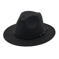 Unise modni široki vuneni pojas Stan Top Fedora Hat Party Crkvena kapa plava