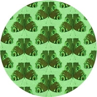 Ahgly Company u zatvorenom okruglom uzorkovnom svjetlu Go Go Green Područje prostirke, 5 'krug