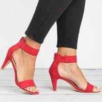 Huanledash Ljeto Otvoreno prst Stiletto peta Anketa natrag Zip Plus Veličina Sandale Ženske cipele