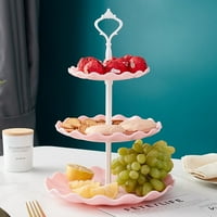 Lierteer 3-sloj plastična ladica za tortu voćni kolačići europski stil torte tanjir