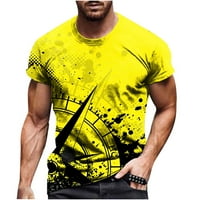 ERSAZI Clearence Majice za muškarce Muškarci Ležerni okrugli vrat 3D digitalni ispis Pulover Fitness