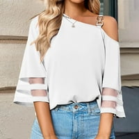 Žene Comfy i Ležerne majica Letnji modni asimetrični vrat Isključeno Treba li izrez košulje seksi modna