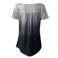 Yubnlvae majica za žene, žene postepenu promjenu kratkih rukava ljetna modna bluza o vratu