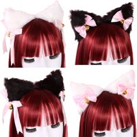 Dido Žene slatko lijepe anime lolita glava slatka krznena plišana mačka uši za kosu obruč Bowknot zvona