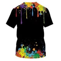 HFYIHGF 3D grafička majica za muškarce Hip-Hop Street Street Stil Šareni grafiti dizajn kratkih rukava