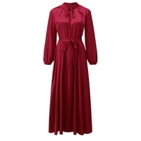 LisingTool odjeća za žene Ženska povremena haljina Lanterna rukava Abaya Arapska kaftna haljina Ženska