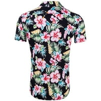 Muška modna bluza Najbolji tropski stil Print Hawaii Summer Majica Casual Kratki rukav Spring V izrez