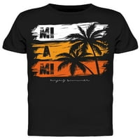 Miami Text sa majicama od palmi od majica Muškarci -Mage by shutterstock, muško mali