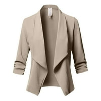 Tking Fashion Women Cardigan Color Solid Open Front Cardigan dugi rukav casual jakna kaput Cardigan