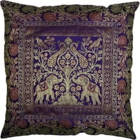 Svileni jastuk pokriva indijske etničke boemske jastuke Početna Dekor Kantha Elephant Dekorativni slučajevi