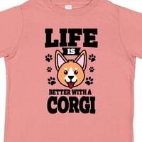 Inktastični život je bolji s košuljom Corgi poklon majica malih majica ili majica Toddler