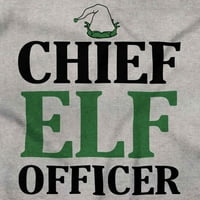 Xmas Chief Elf oficir Santa Helper ženska majica u obliku V-izreza Brisco brendovi x