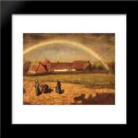 Rainbow u Courrières uramljenim umjetnosti Print Jules Breton
