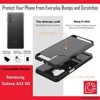 Capsule Case kompatibilan sa Galaxy A 5G [Slatka četkana tekstura otporna na hibridu Slim Dizajn zaštitni poklopac crnog telefona] za Samsung Galaxy A 5G SM-a