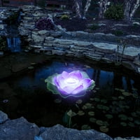 Svjetla solarni bazen, plutajući lotološki cvijet za bazen, solarni plutajući bazen, vodootporan LED
