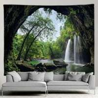 Šumski vodopad Pejzažno tapiserija Vanjski vrtni poster Nature Tropsko zelenilo Jednostavan moderni