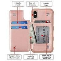 ARAE Torbi za iPhone X iPhone XS - novčanik s PU kožnim džepovima [ShotOff] Nazad Flip poklopac za iPhone