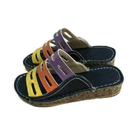Welliumiy Wemens slajdes Ljetni klinovi sandale peep toe platform sandal casual klizne cipele na otvorenom