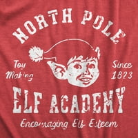 Žene Sjeverni pol ELF Academy majica smiješna božićna zabava Santas pomagači za dame - XL Ženske grafičke