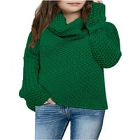 Langwyqu jesen zimske dječje kornjače kortle džemper sa vratom Djevojke pletene pulovere