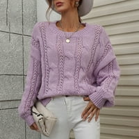 Ženski džemper, Fall odjeća Zimski džemperi za žene Turtleneck ženska jesenina i čvrsti okrugli vrat