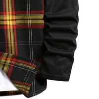 Symoidni muški kaputi i jakne - Turndownlattice lažna dva kardigana dugih rukava s kapuljačom sa kapuljačom