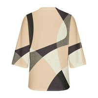 Trendy bluza za žene Pyju ženski rukav, V izrez Tunic vrhovi geometrijski print casual majice Plus size