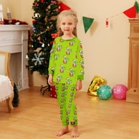 Nestašna božićna porodica koja odgovara pidžami, unise božićne pidžame-zelene monstrum mišiće lutke