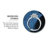 Prstenovi za žene Lzobxe Korean Fashion Moissite Snowflake prstenad svjetla Luksuzna grupa Inlaid Simulacija