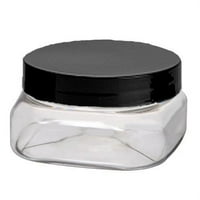 Grand Parfums Oz Square PET JAR ravne strane sa crnim poklopcima - 120ml zapremina