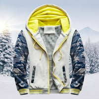 Zimske jakne za muškarce Clearence Mens Hoodie Warm Warm Villus patentni džemper jaknu kaput