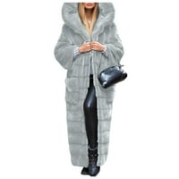 Ženski kardigan jakne za kapute zimski pad plus veličina - Fur 'Gilet s dugim rukavima karoserija Tors