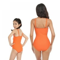 Xmarks Majka kćeri kupaći kostim Porodica podudaranje bikini set djevojke kupaće kostime narančasta