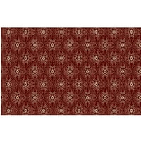 Kane Carpet 10 '14' crveno i bjelokosti tkani pravokutni prostirki