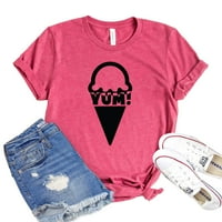 Yum majica FoodIe TEE sladoledna majica Ženska vježbanje majica Ljetne košulje TOP poklon za zabavu