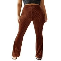 Žene Velvet Yoga hlače Elastična struka palazza Long pantalona predimenzionirana straža