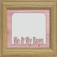 Ja i My Boys Stolpop Slike Frame - drži fotografiju - Više opcija u boji Nedovršeni okvir s ružičastim