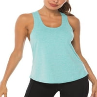 Gomelly Worke Workout Top Solid Boja Cisterne vrhove Comfy Vest Ladies Actither Wile Gym majica U izrez