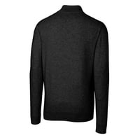 Muški sekač i buck crni las vegas raiders Logotip Logo Lakemont Tri-Blend Big & Vill Quarter-zip pulover džemper
