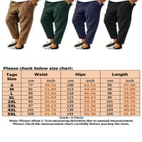 Paille Muškarci Hlače nacrtavaju dno Corduroy hlače Loungewear Jogger Cropped Pant Green 4XL