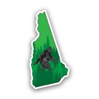 Nova Hampshire Bigfoot naljepnica za zastavu - samoljepljivi vinil - Vremenska zaštitna - izrađena u
